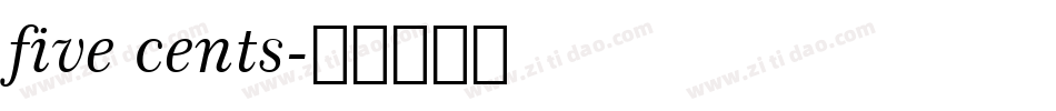 five cents字体转换